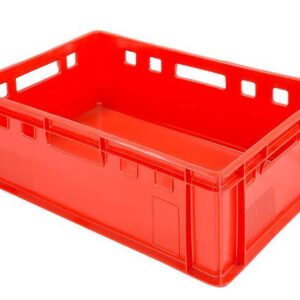 Caja cárnica E2 600x400x200 mm, 40l, cerrada, roja