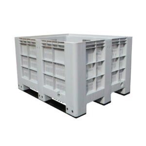 Paletbox 1000x1200x760 mm, 3 patines, rejilla, usado