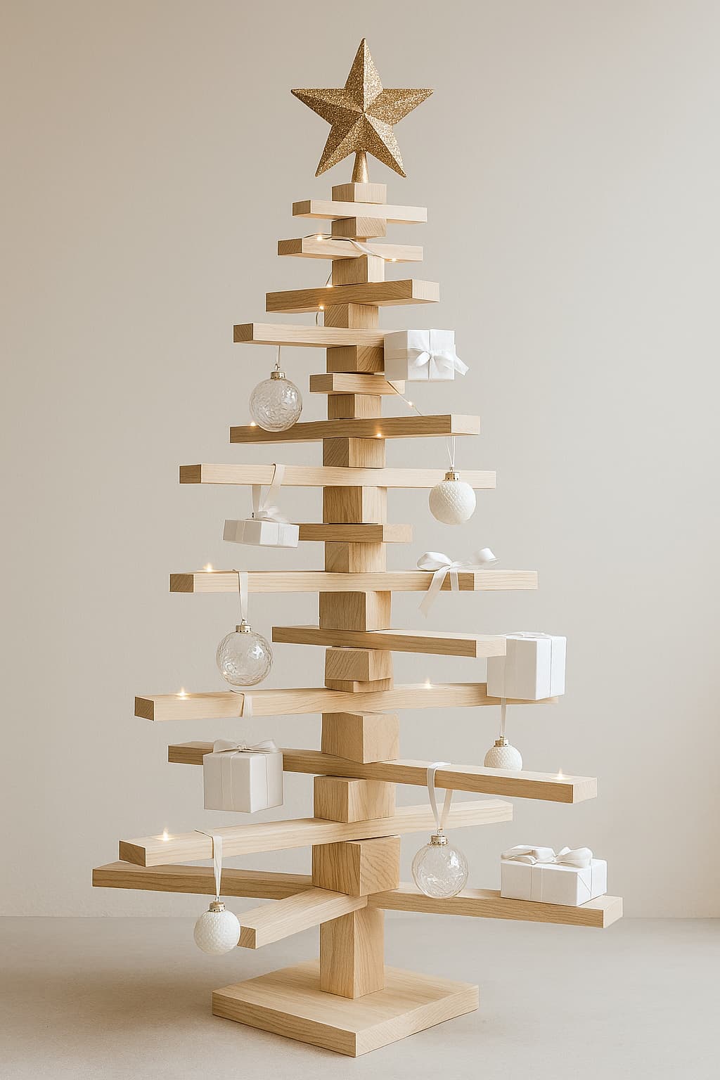 Árbol de Navidad circular con tablas de palet 