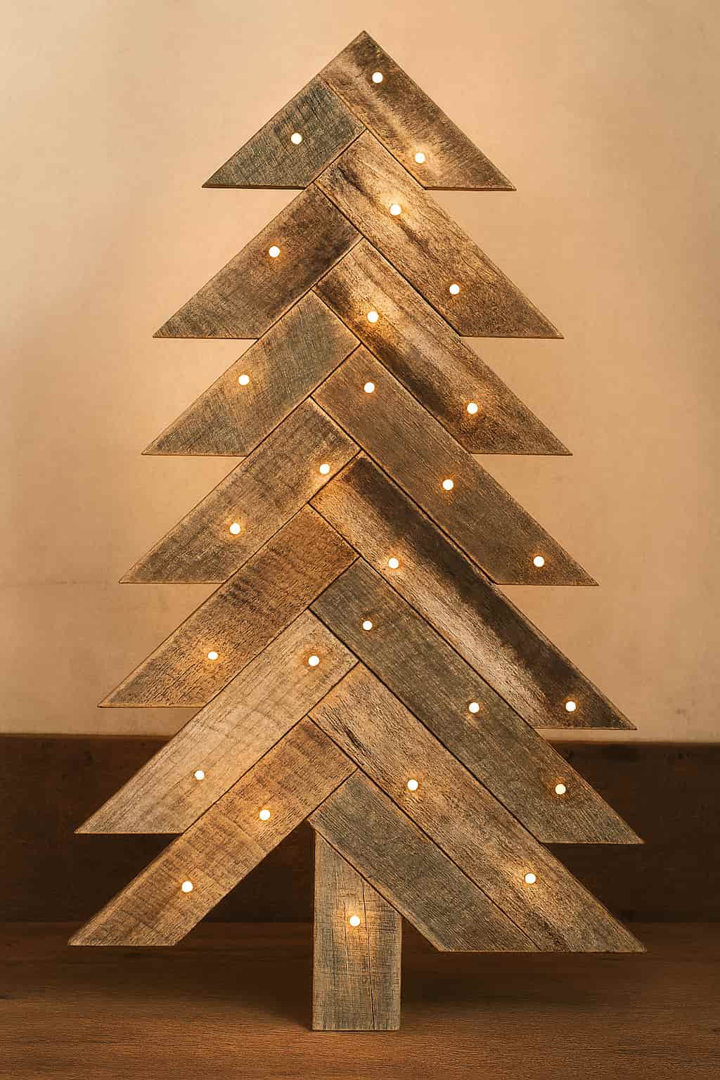 Árbol de Navidad con un palet reciclado