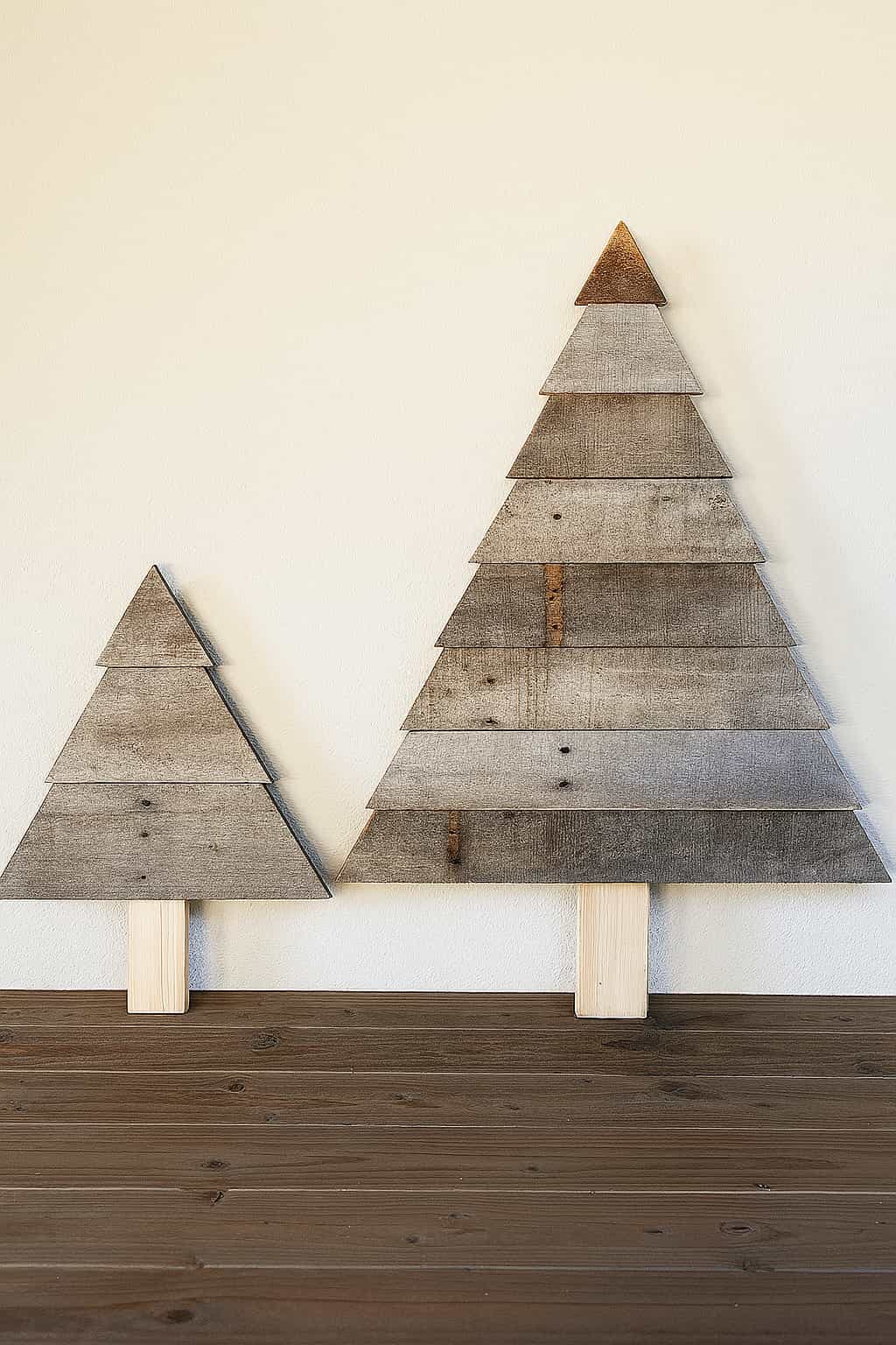 Árbol navideño con palet reciclado entero