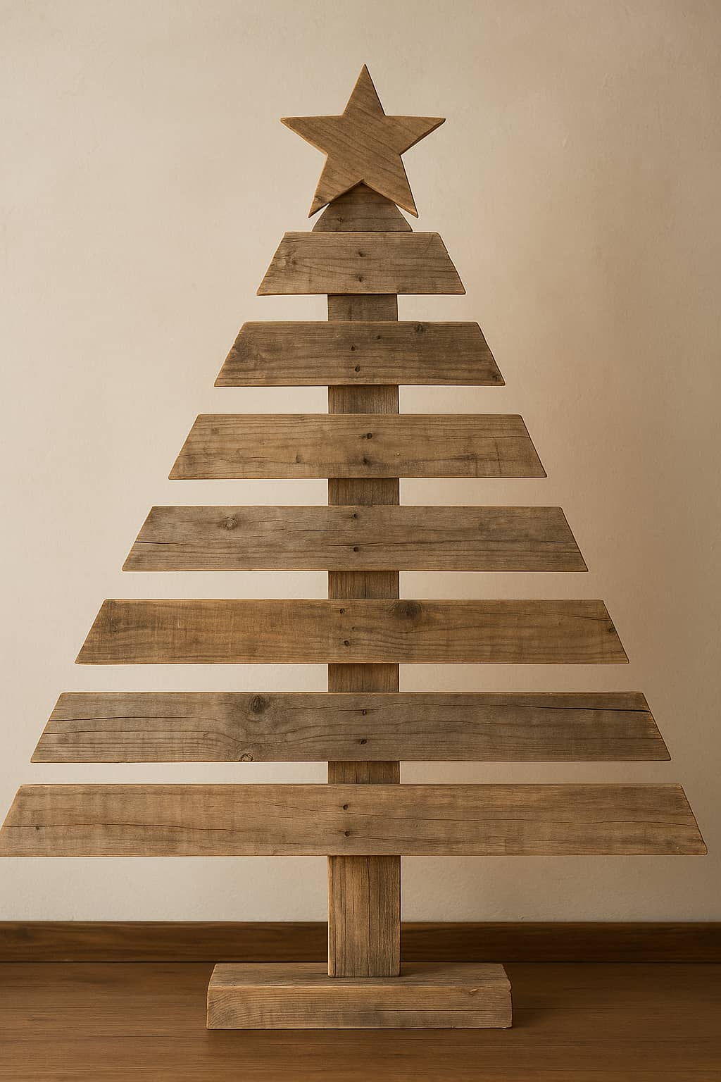 Árbol navideño con palet reciclado