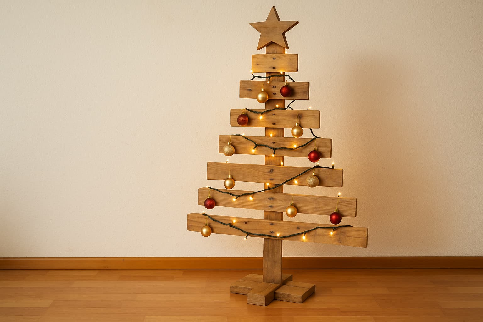 ¿Cómo hacer un árbol de Navidad con palets?