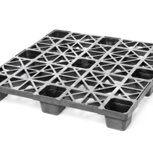 Palet plástico encajable 1100x1100x140 mm, base abierta, 1500 kg